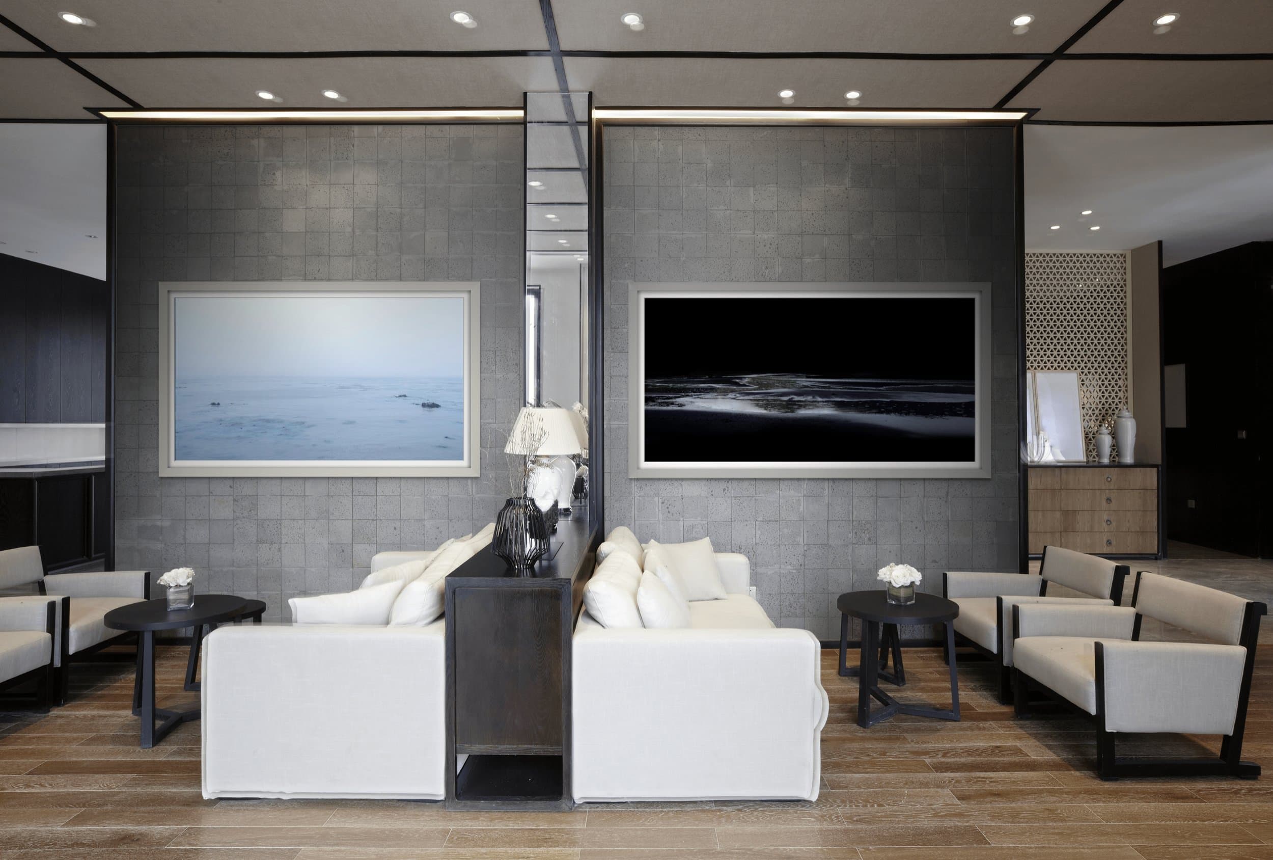 Photograph installed in a living room